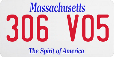 MA license plate 306VO5