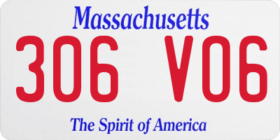 MA license plate 306VO6
