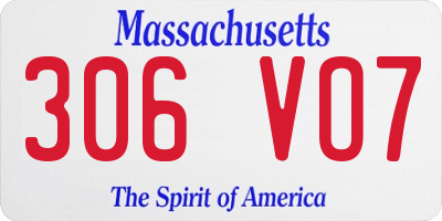 MA license plate 306VO7
