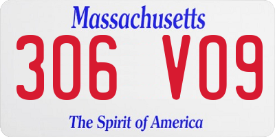 MA license plate 306VO9
