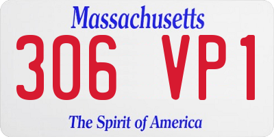 MA license plate 306VP1