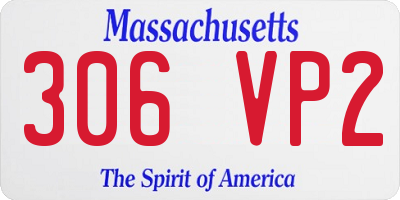 MA license plate 306VP2