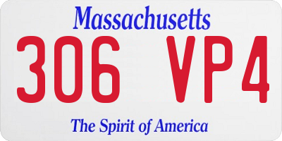 MA license plate 306VP4