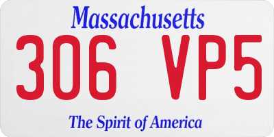 MA license plate 306VP5