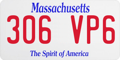 MA license plate 306VP6