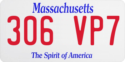 MA license plate 306VP7