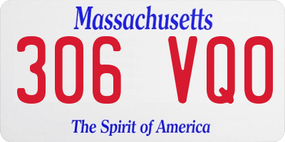 MA license plate 306VQ0
