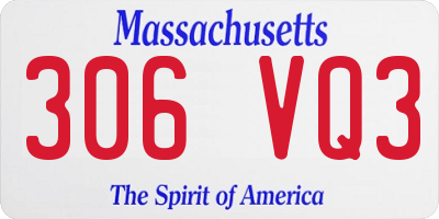 MA license plate 306VQ3