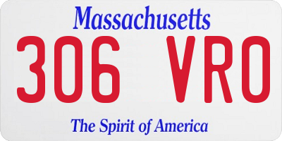 MA license plate 306VR0