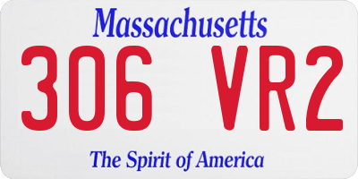 MA license plate 306VR2