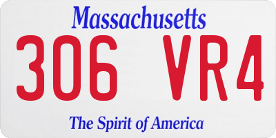 MA license plate 306VR4