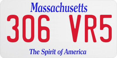 MA license plate 306VR5
