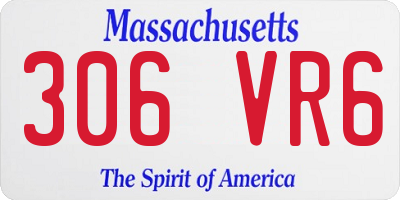 MA license plate 306VR6
