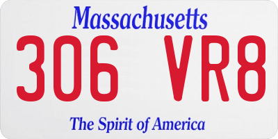 MA license plate 306VR8