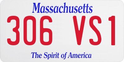MA license plate 306VS1