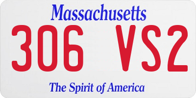 MA license plate 306VS2