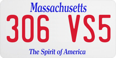 MA license plate 306VS5