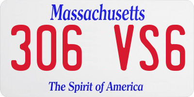 MA license plate 306VS6