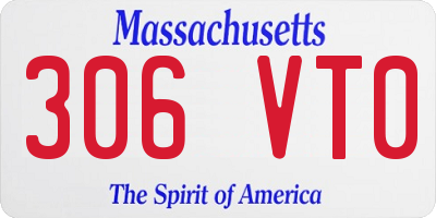 MA license plate 306VT0