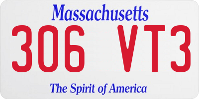 MA license plate 306VT3