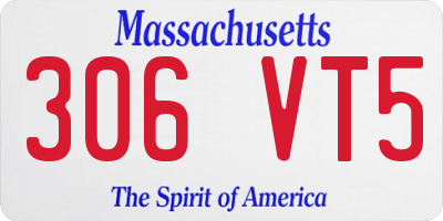 MA license plate 306VT5