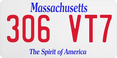 MA license plate 306VT7