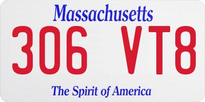 MA license plate 306VT8