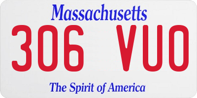 MA license plate 306VU0