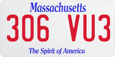 MA license plate 306VU3