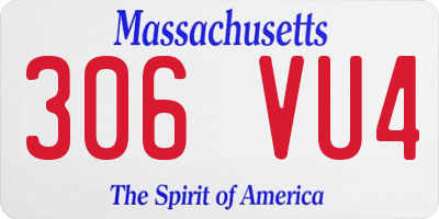 MA license plate 306VU4