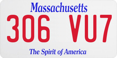 MA license plate 306VU7