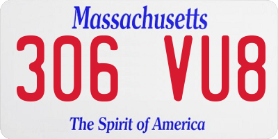 MA license plate 306VU8