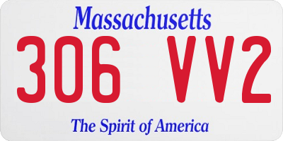 MA license plate 306VV2
