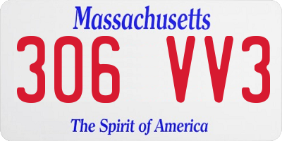 MA license plate 306VV3