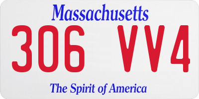 MA license plate 306VV4