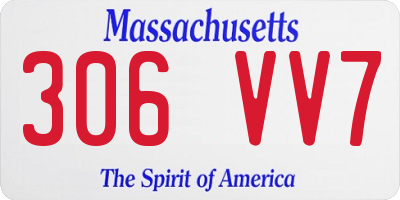 MA license plate 306VV7