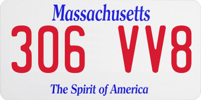 MA license plate 306VV8