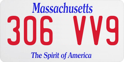 MA license plate 306VV9