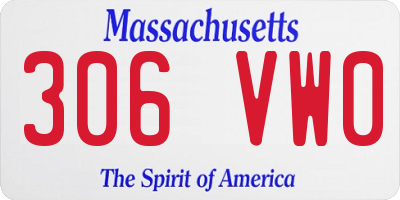 MA license plate 306VW0