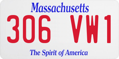 MA license plate 306VW1