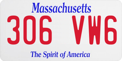 MA license plate 306VW6