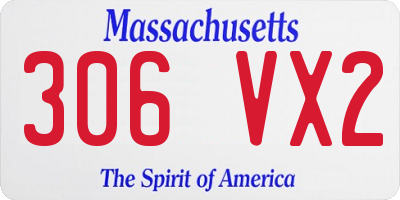 MA license plate 306VX2
