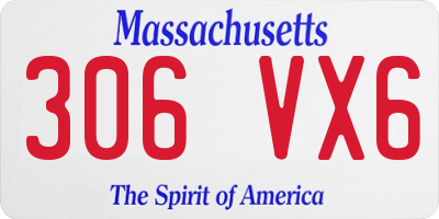 MA license plate 306VX6