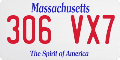 MA license plate 306VX7