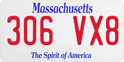 MA license plate 306VX8