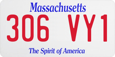 MA license plate 306VY1