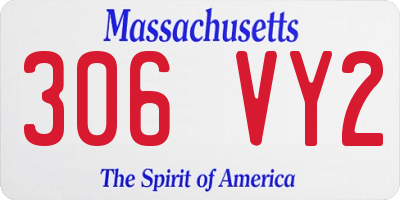 MA license plate 306VY2