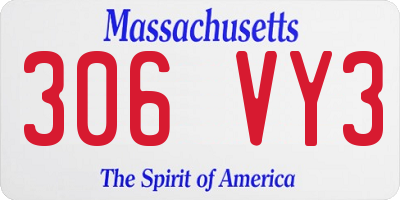 MA license plate 306VY3