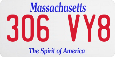 MA license plate 306VY8