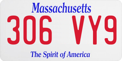 MA license plate 306VY9